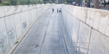 La zona donde cayó el adolescente de 17 años. (La Voz/Pedro Castillo)