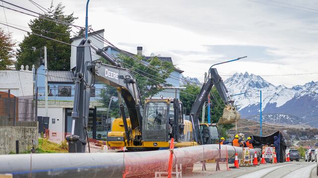 Comenzó en Ushuaia la obra del nuevo acueducto y el azud