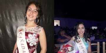 Reinas que representan a Cañada Seca y Las Malvinas