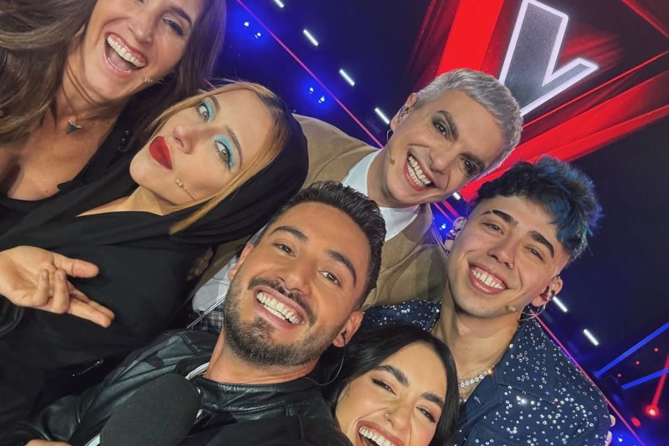 La Voz Argentina: Nico Occhiato debutó como conductor y subió a Instagram una foto con los coaches de esta edición, La Sole, Luck Ra, Lali y Miranda! (Instagram de Nico Occhiato)