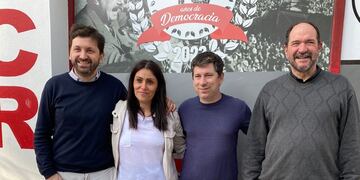 Domenichini y Jiuliano de visita en Tres Arroyos