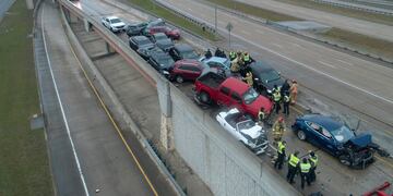 Accidente múltiple en autopista de Texas