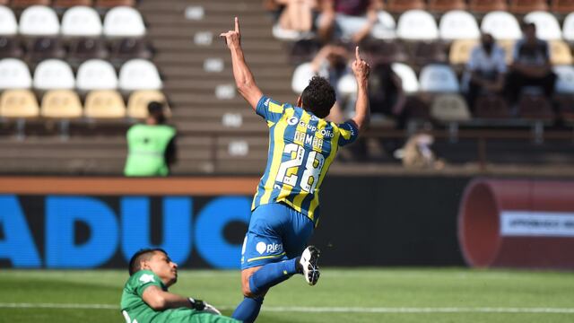 Lucas Gamba marcó el empate de Rosario Central ante Platense, por la Liga Profesional de Fútbol. (@RosarioCentral)