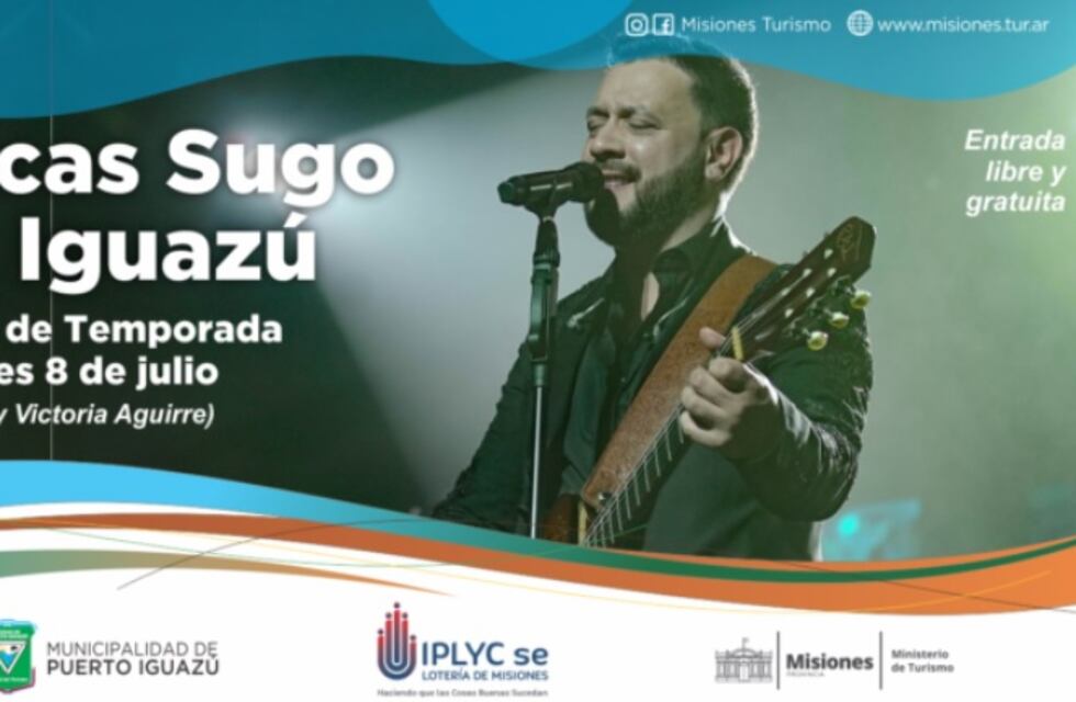 Puerto Iguazú se viste de fiesta para recibir al artista Lucas Sugo