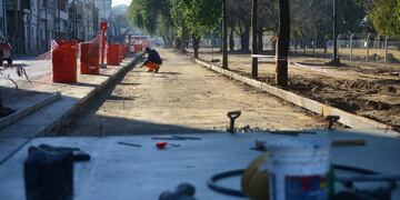 Obras de refacción y remodelación en el parque Las Heras.