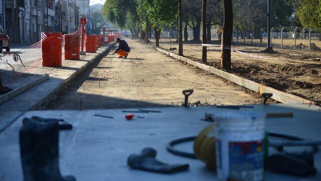 Obras de refacción y remodelación en el parque Las Heras.