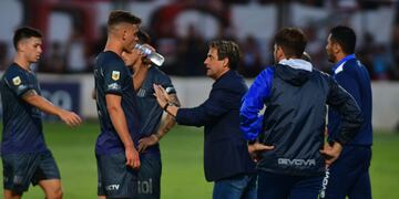 "Me con buenas sensaciones", aseguró Hoyos tras la derrota de Talleres. Y habló sobre la lesión de Rafa Pérez (Foto Federico Lopez Claro).