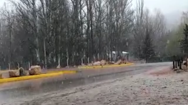 Nieve en el Manzano Histórico.