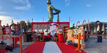 Visita de papa noel a la ciudad