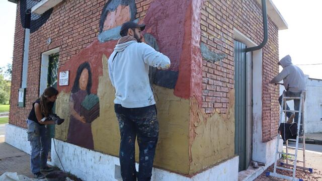 El mural en homenaje a Adolfo Pérez Esquivel