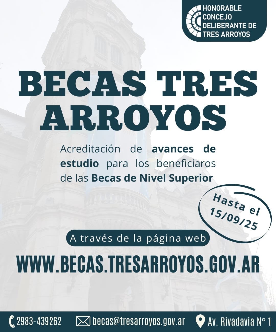 Becas: se reciben las Acreditaciones de Avances de Estudio