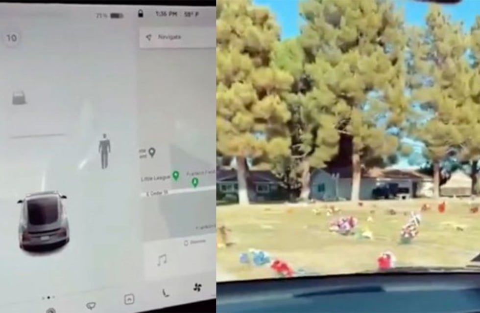 Video viral: un Tesla frenó en un cementerio porque detectó un “fantasma”