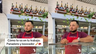 Trabaja una panadería y es boxeador.