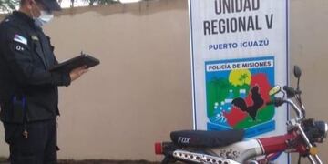 Recuperaron una motocicleta robada en Puerto Iguazú.