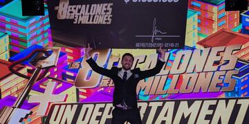 El bahiense Juan Cruz Montes de Oca ganó 6 millones de pesos en Los 8 Escalones.