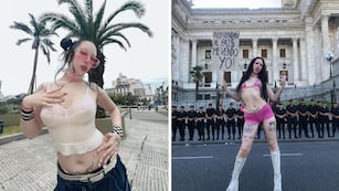 Quién es Milky Dolly, la influencer que apareció con un polémico cartel en la marcha de la CGT