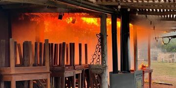 Incendio en un parador