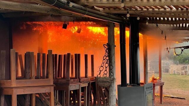 Incendio en un parador