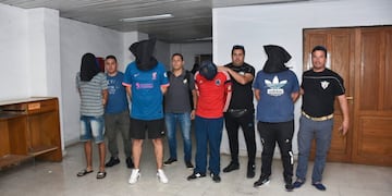 Los imputados. Sólo a uno confirmaron prisión.