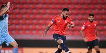 Jonathan Herrera metió el segundo gol de Independiente ante City Torque. (Twitter: @Independiente)