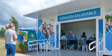 Centro de testeo masivo en el Parque Bicentenario de Salta Capital