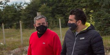 Walter Vuoto recorrió junto a Harrington las obras en Tolhuin