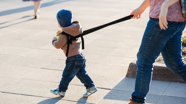 Paseó a su hijo con una correa en Córdoba. (Imagen Ilustrativa)