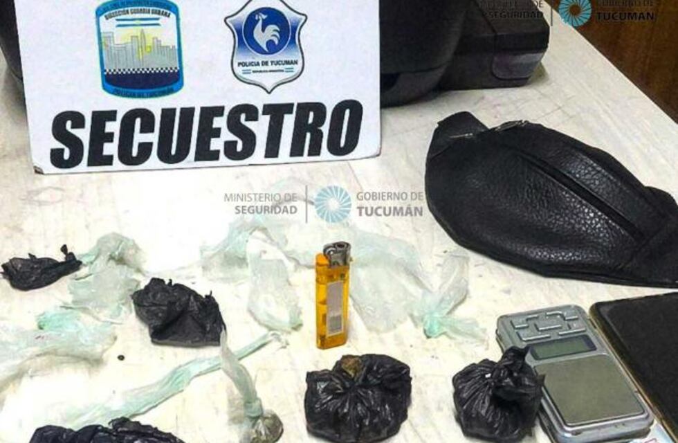 En pleno microcentro tucumano la Guardia Urbana secuestró drogas