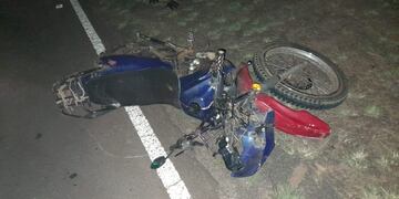 Siniestro vial frente al Supermercado Arco Iris en Pérez