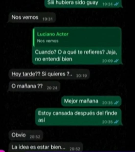 Luciano Castro y Sarah.