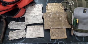 Robaban placas del Cementerio y fueron atrapados.