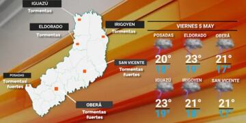 Se mantiene la alerta naranja para Misiones y la región: inestable y con tormentas.