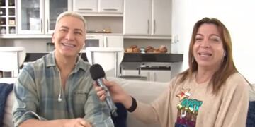 Flavio Mendoza y Lizy Tagliani, en la casa del bailarín y coreógrafo.