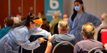 CCC, Centro de Convenciones Córdoba, Feriar.
Vacunatorio, vacunas, campaña de vacunación contra el Covid Coronavirus
01 abril 2021 foto Nicolas Bravo
