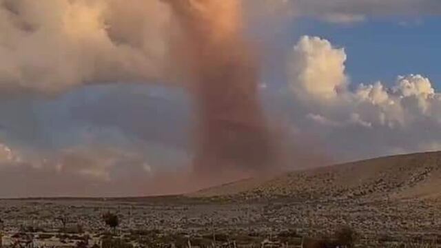 Las redes sociales se llenaron de videos de un tornado en Malargüe.