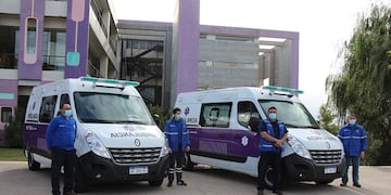 Estas ambulancias fueron adquiridas para reforzar el sistema de Salud Pública de San Luis, y serán de uso prioritario para pacientes con Covid-19. Gentileza ANSL
