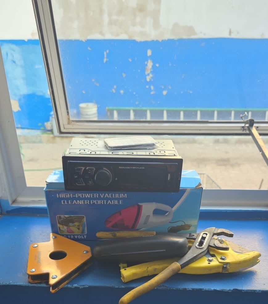 Los elementos secuestrados en barrio Zumarán.