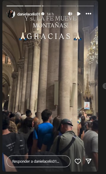 Daniela Celis contó que cumplió su promesa por la recuperación de Thiago Medina