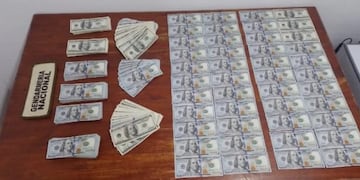 Gendarmería Nacional incautó más de 87 mil dólares en un operativo en Colonia Victoria.