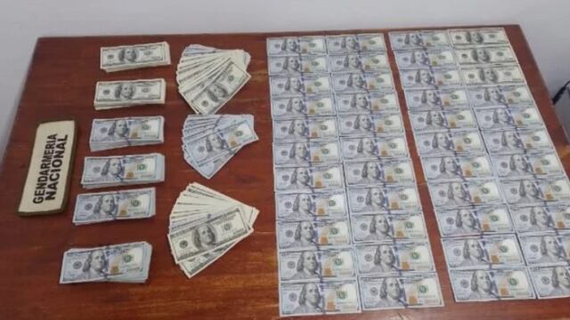 Gendarmería Nacional incautó más de 87 mil dólares en un operativo en Colonia Victoria.
