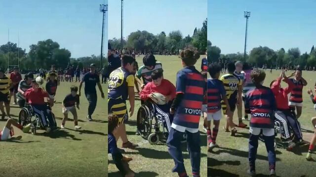 Ayudaron a Ezequias a marcar su primer try.