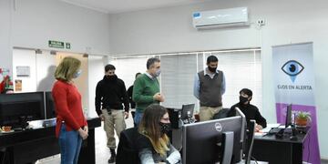 Luis Castellano recorrió el Centro de Monitereo, que cumplió 8 años