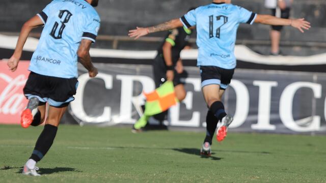 Siete minutos después de entrar, Bruno Zapelli marcó el gol de Belgrano en Mendoza. (Prensa Belgrano)