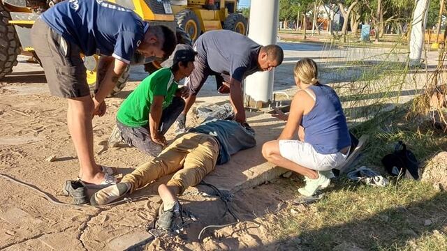 Accidente laboral en sector sur de Arroyito