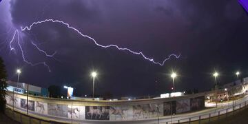 La tormenta tuvo una intensa actividad eléctrica en Córdoba.
