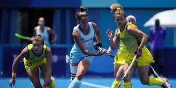En el cierre del Grupo B y ya clasificadas a cuartos de final, Las Leonas juegan con Australia. (@ArgFieldHockey)