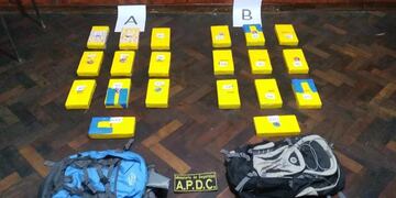 Veinte kilos de cocaína, el cargamento interceptado en Jujuy y valuado en 24 millones de pesos en el marco ilegal del narcotráfico.