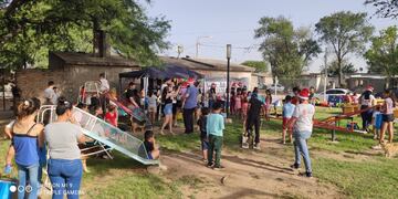 La plaza de Villa Palmieri se convirtió en una fiesta para los más pequeños.