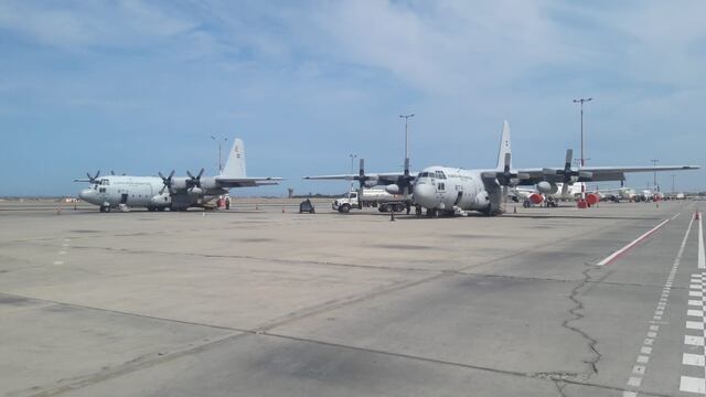 Los Hércules C-130 fueron utilizados el año pasado para repatriar a argentinos en el inicio de la pandemia de coronavirus. (@fuerzaaerea_arg)