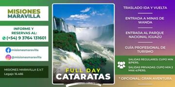 Deleitate con un día a pura naturaleza en Cataratas con Misiones Maravilla EVT.